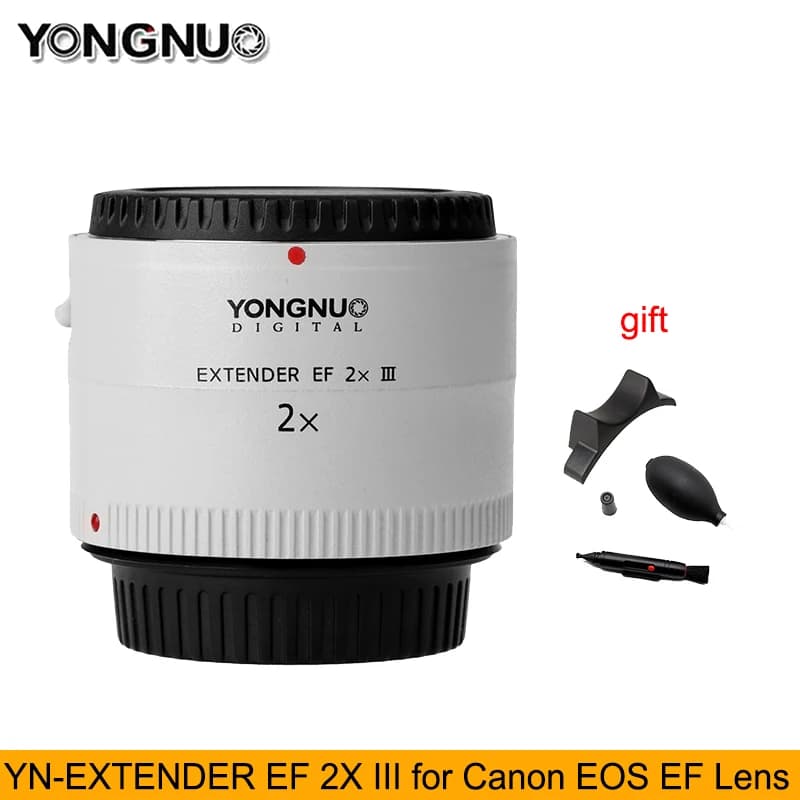 Yongnuo YN-2.0X III PRO 2x Teleconverter Extender Auto Focus Mount for Canon EOS EF Camera