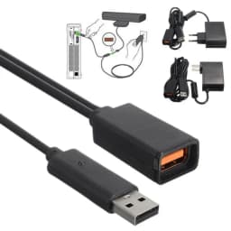 USB Power Supply Charger Adapter Cable for Xbox 360 Kinect Sensor - US and EU Plug Options Available for Fast Charging