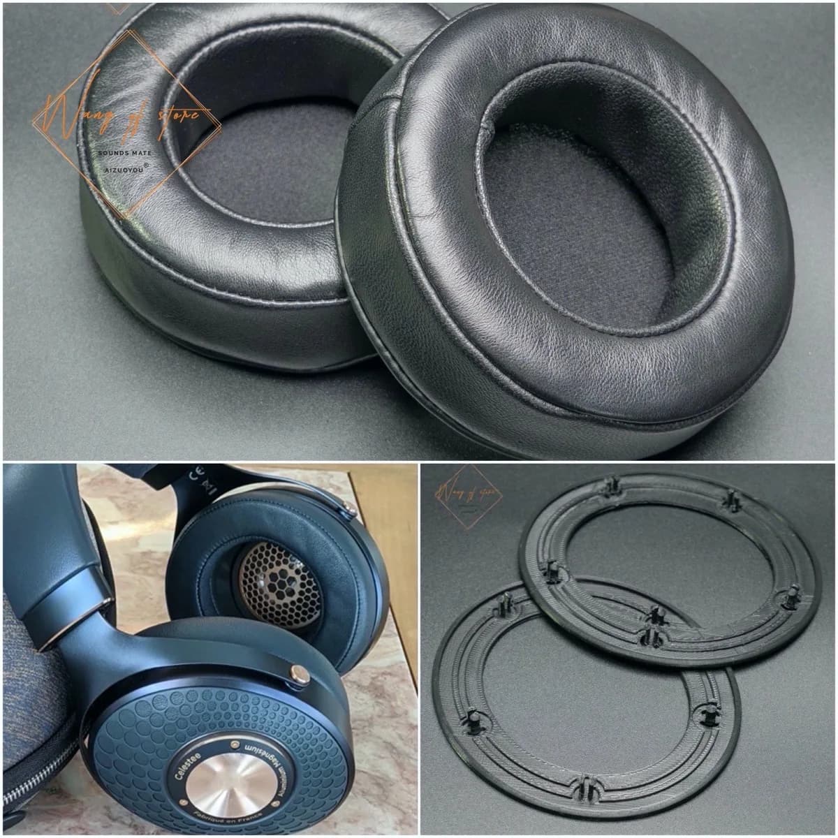 Real Sheepskin Leather Ear Pads Replacement Cushion for Focal Clear Elear Elegia Elex Stellia Utopia Headphones Lambskin Foam