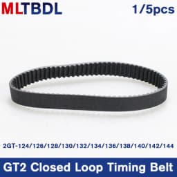 GT2 Closed Loop Timing Belt Rubber 2GT 6mm Width Synchronous Belt for 3D Printer Parts 124mm to 144mm Length Options Available