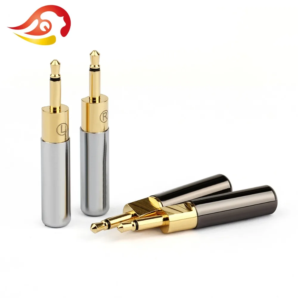 QYFANG 2.5mm Audio Jack Plug (2-Pole) — DIY Hi-Fi Headphone Solder Connector for HD700 & Earphone Repair