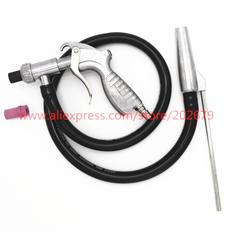 Air Sand Blasting Gun Kit with Ceramic Nozzle Steel Nozzle and Sand Suction Pipe - Industrial Pneumatic Sandblaster Tool