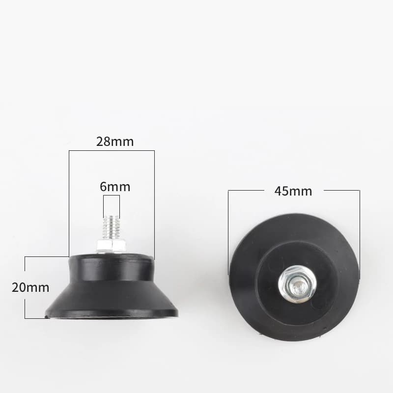 M6 M8 Rubber Horn Damping Foot Pad with Screws - Silent Oil-Free Machine Anti-Vibration Pads for Furniture and Equipment