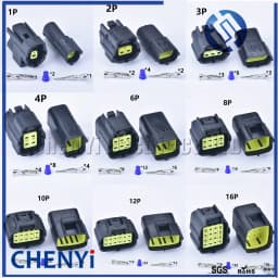 Waterproof Electrical Connectors for Automotive — 1–16 Pin Sealed Car & Truck Harness Sockets (174879-2/174877-2)