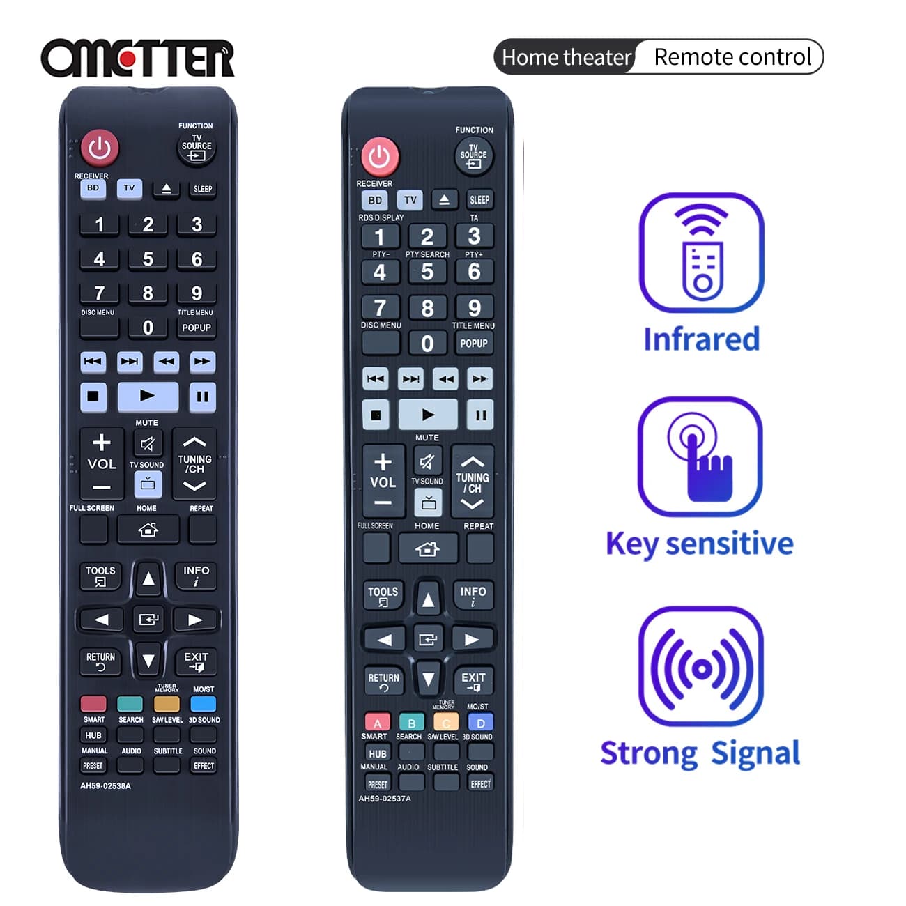 AH59-02538A AH59-02537A Replacement Remote Control for Samsung Blu-ray Home Theater System HT-F6500W HT-F5500 HT-F6530