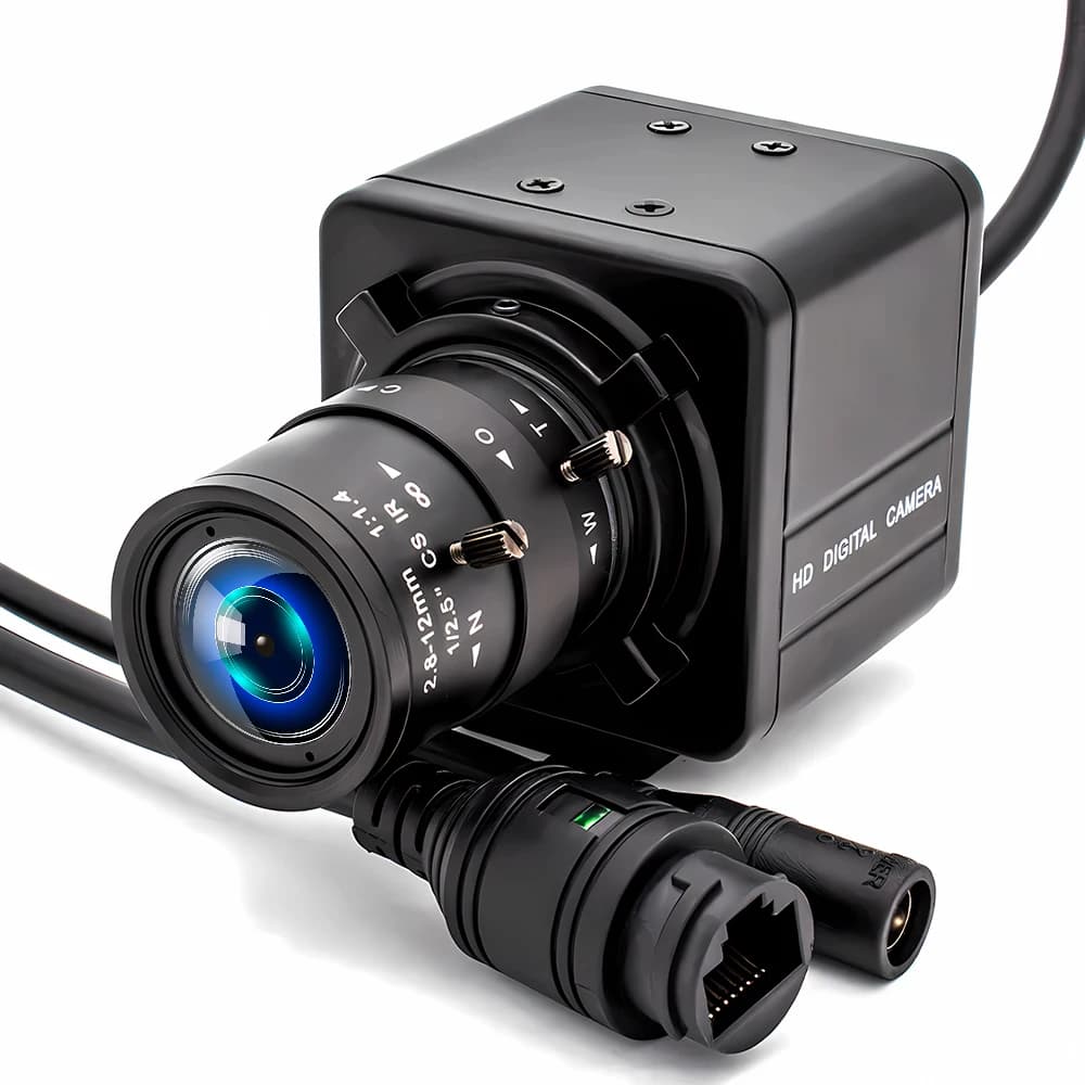 4K CMOS POE Digital Camera 3-8MP HD with Manual Varifocal Lens 2.1-100mm - Industrial Webcam for Live Streaming and Security