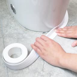 PVC Self-Adhesive Waterproof Sealing Tape for Shower Bath Kitchen Sink - Mold Proof Caulk Strip Available in Multiple Widths and Colors