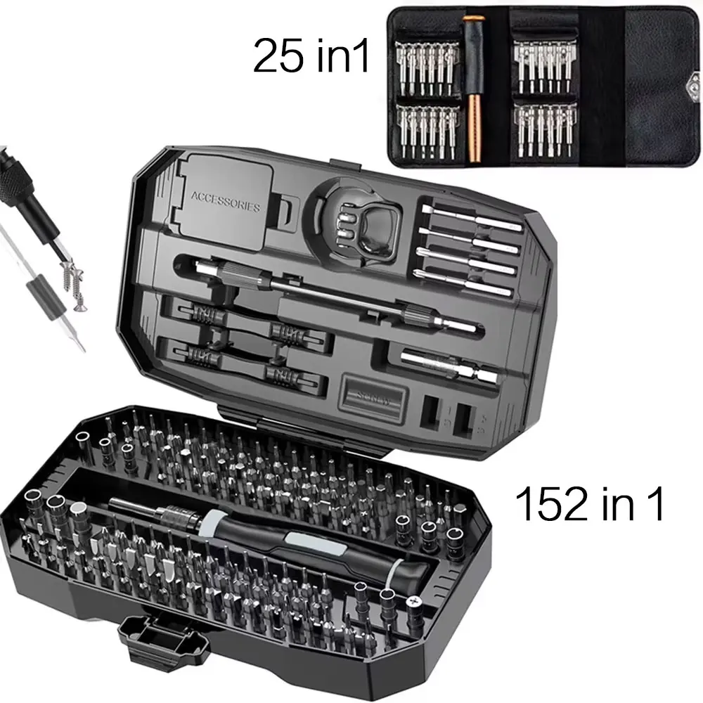 152 in 1 Precision Screwdriver Set Laptop Computer Repair Tool Kit with T5 T6 Torx Bits for Electronics Phone PC Maintenance