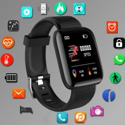 Smartwatch for Men and Women - Fitness Tracker with Message Notifications - Activity Monitor Bracelet Compatible with Android and iOS
