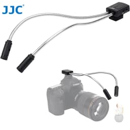 JJC LED Macro Ring Light with Flexible Arm and 5-Level Brightness Adjustment for Close-Up Photography