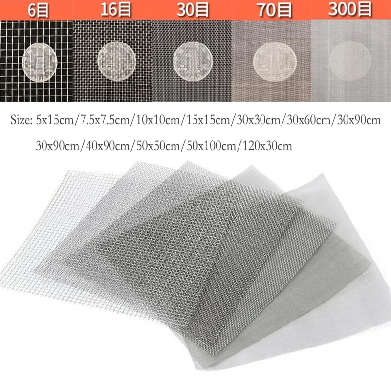 Stainless Steel Woven Wire Mesh Sheet - High Quality Metal Screening Filter (4/20/30/100/120/200/300/400 Mesh Options)