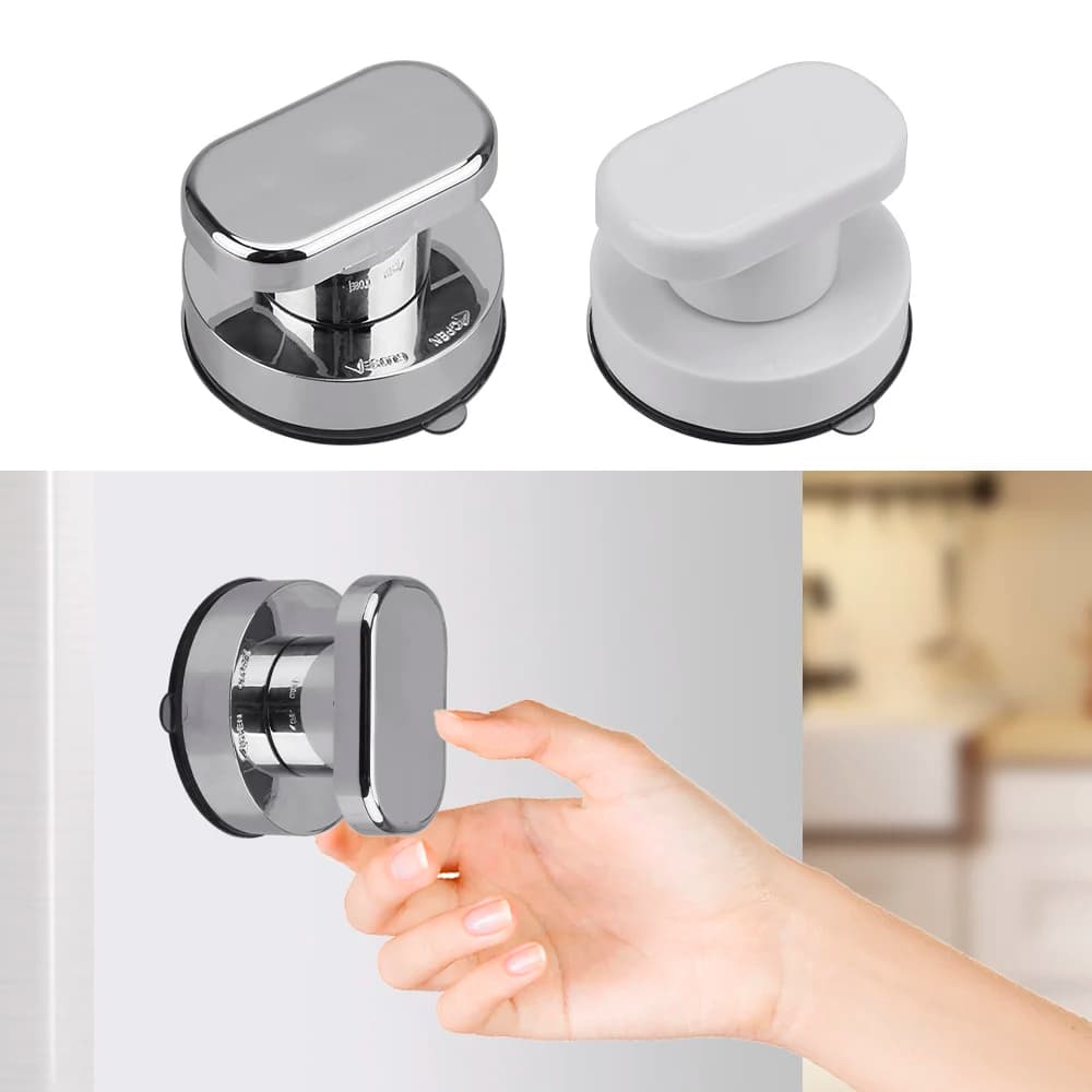 Suction-Cup Bathroom Grab Handle, No-Drill