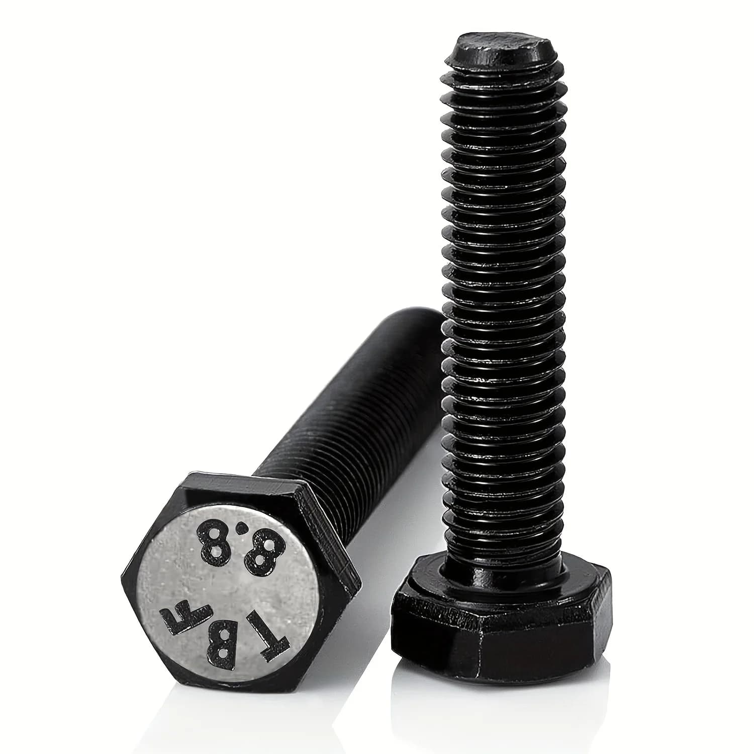 M6 Hex Head Bolts (12–60mm) — Alloy Steel Grade 8.8, Full Thread, Black Oxide — Pack of 10