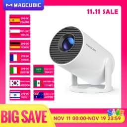 Magcubic HY300 Pro 8K Mini Projector — Android 14, Dual Wi-Fi6, 290 ANSI Lumens, Allwinner H726, 1080P Capable for Home Cinema & Outdoor