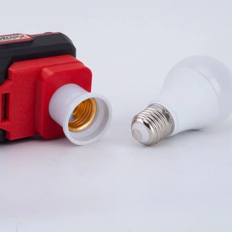 LED Work Light Base for Lidl Parkside X20V Battery E27 Cordless Portable Tool Light Indoor Outdoor Use Bulb Adapter
