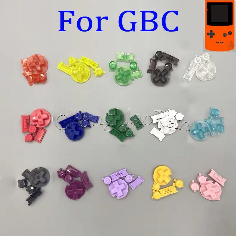 Game Boy Color Replacement Button Kit Full Set GBC Controller Buttons DIY Custom Color Shell Parts for GameBoy Color Console Repair