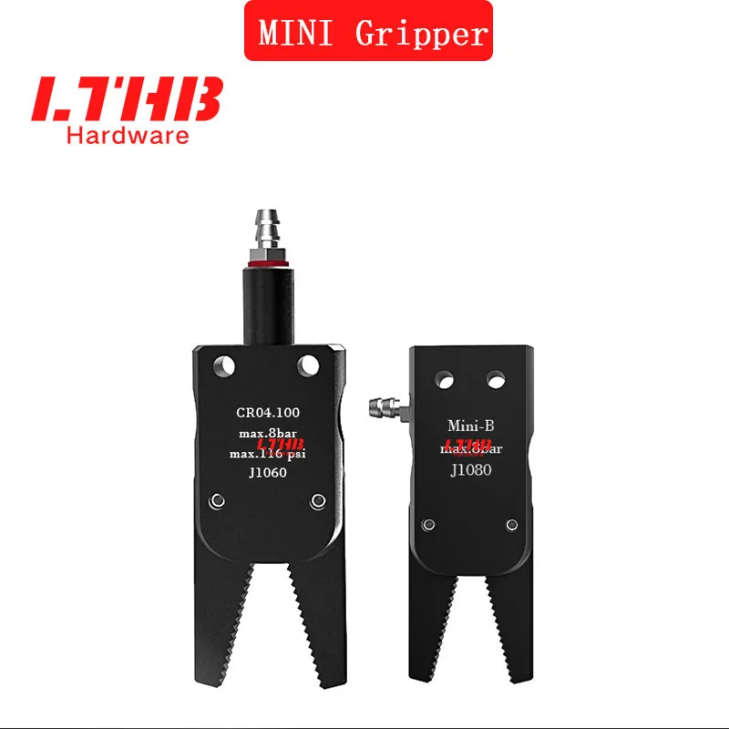 Pneumatic Mini Gripper J1060 J1080 MINI Series A B C D E with Magnetic Switch Sensor Robot Manipulator Finger Gripper Fixture