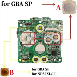 Replacement Conductive Film Button 15PCS Metal Dome Snap Contact for Nintendo Gameboy Advance SP GBA SP Select Start Button Repair Parts