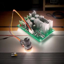 PWM Motor Speed Controller Module 20A DC10-60V for 12V 24V 36V 48V DC Motors - High Power Speed Regulator Set