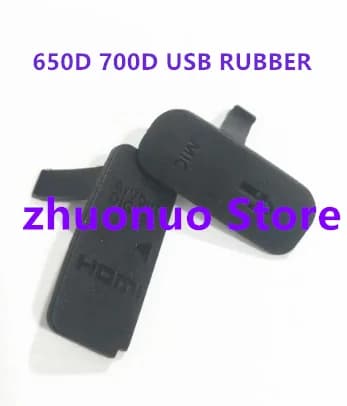 Canon 700D/650D USB AV OUT HDMI MIC Rubber Door Cover - Replacement Interface Bottom Cover for Rebel T5i Kiss X7i Camera Repair