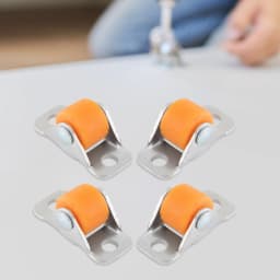 4-Pack Sliding Door Pulley Wheels — Silent Directional Small Castors for Furniture, Cabinets & Chairs