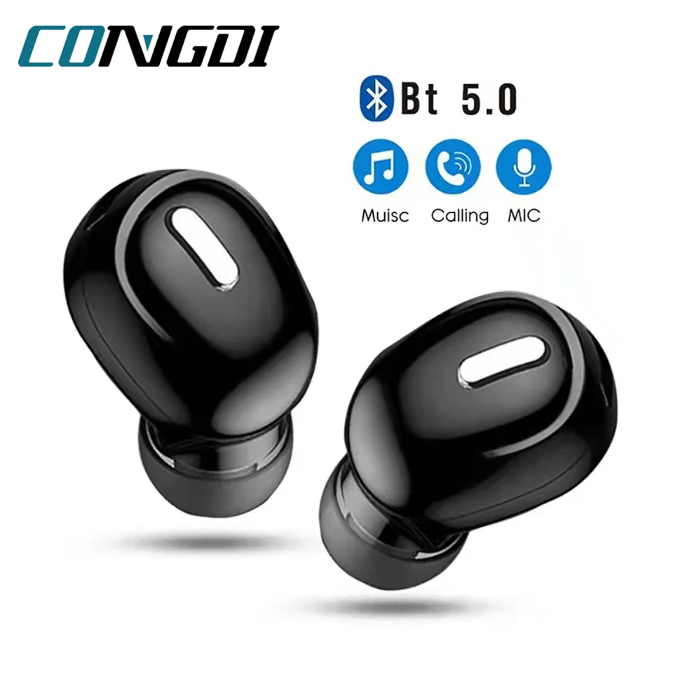 X9 Wireless Bluetooth 5.0 Single Ear Earphone - In-Ear Sports Headset with Mic for Xiaomi, Huawei & iPhone - Stereo Sound