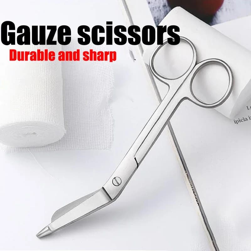Stainless Steel Medical Bandage Scissors 11cm 14cm 18cm - Surgical Dressing Gauze Shears for Nurses and First Aid with Ceramic Handle
