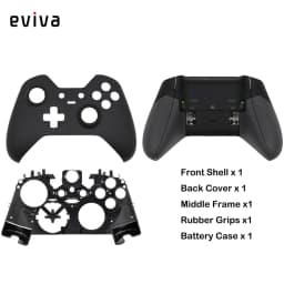 Xbox Elite Series 1 Controller Replacement Housing Shell Kit Front Back Cover with Rubberized Grips Thumbstick Button