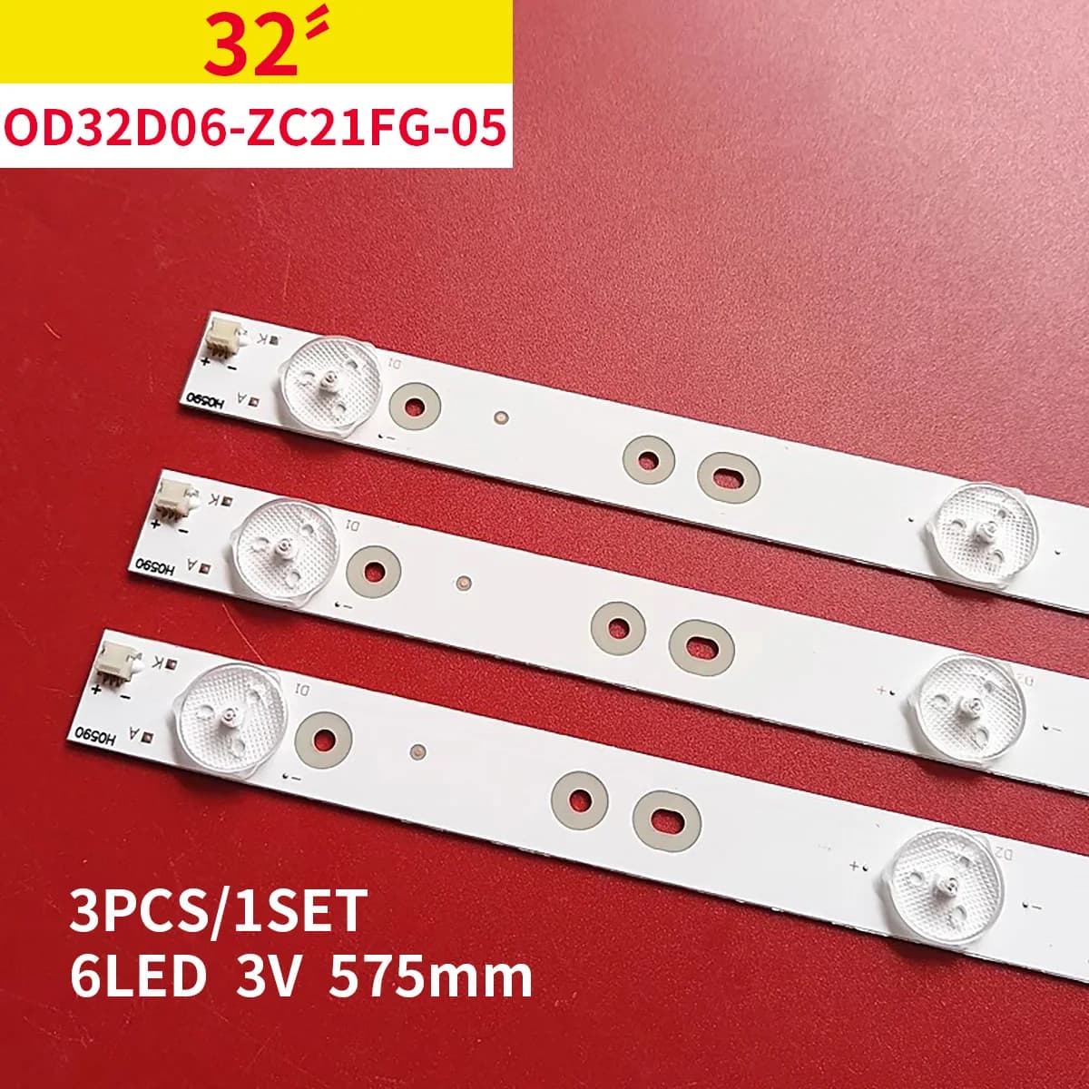 32 Inch TV LED Backlight Strip 6LED Replacement for OCEALED320516B7 OD32D06-ZC21FG-05 303TT320038 ATV-32 Speler SP-LED32 575mm Length