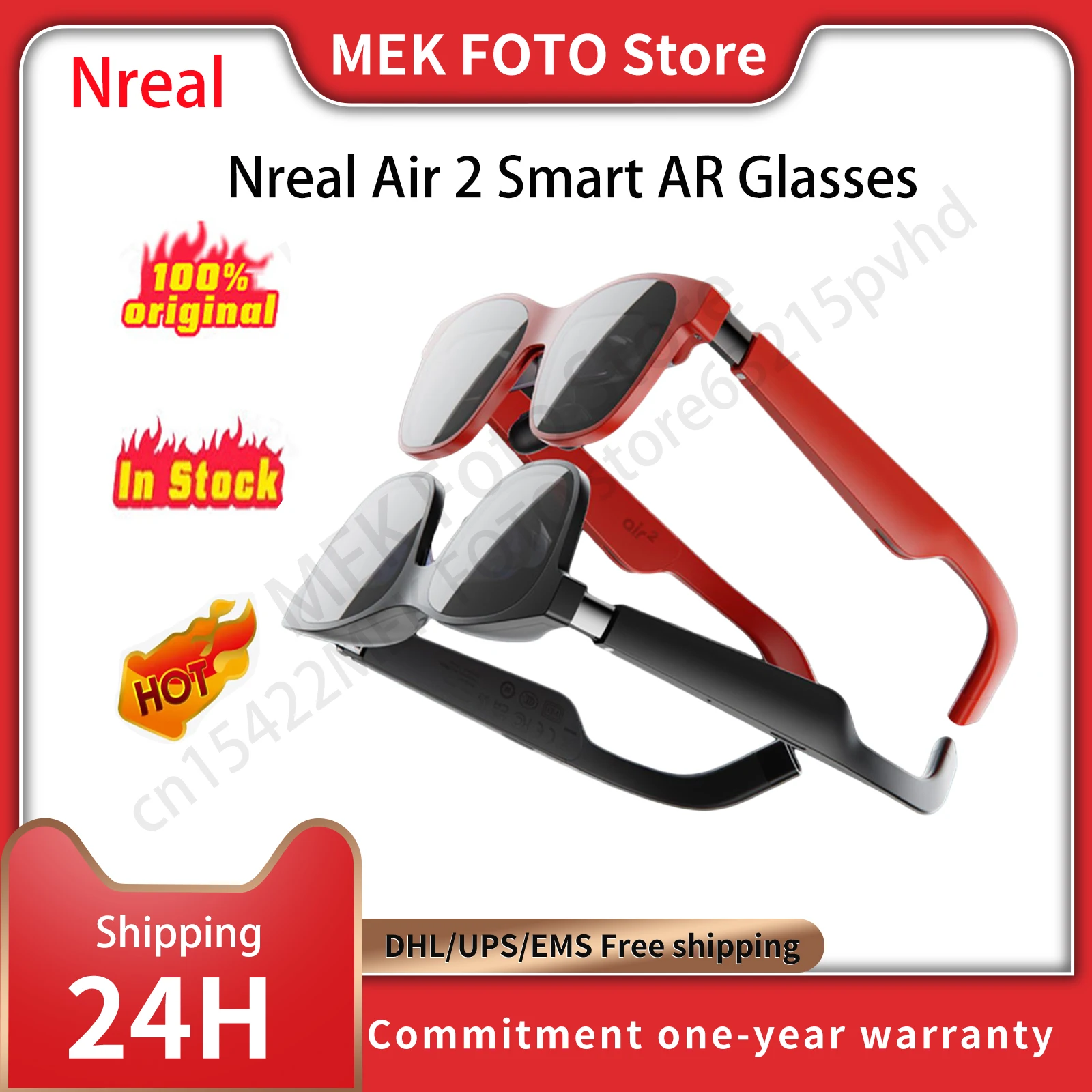 Nreal Air 2 Pro AR Glasses with 130-Inch Virtual Screen Portable Cinema