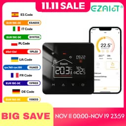 Tuya Smart WiFi Thermostat for Floor Heating & Gas Boiler - Remote Temperature Controller with Google Alexa Voice Control