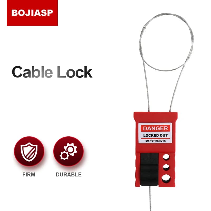 Mini Adjustable Cable Lockout, 1.5mm x 500mm Stainless Steel Safety Wire — Industrial Lockout‑Tagout