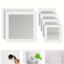 Drywall Repair Kit 5 Pieces Aluminum Wall Hole Patch 6 Inch Fiber Mesh Galvanized Sheet Metal Patch for Ceiling Wall Damage Fix Home Improvement