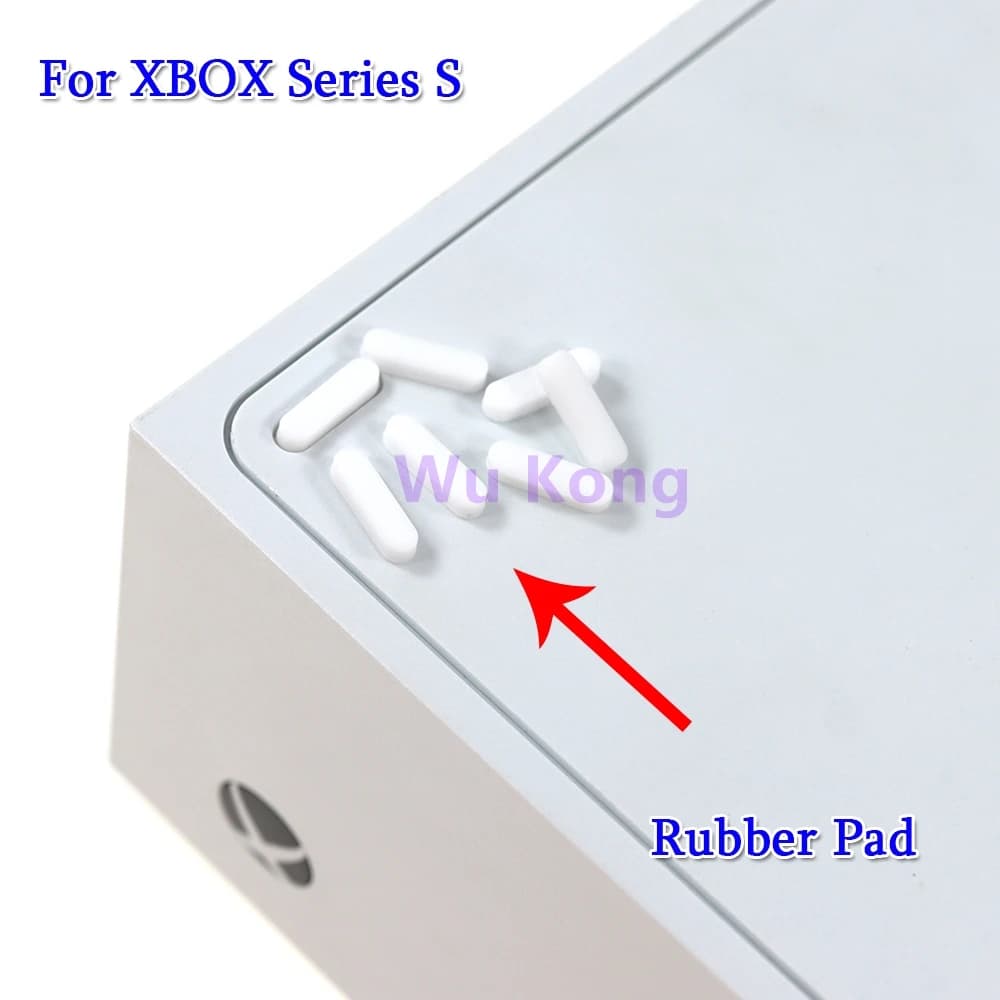 8 PCS Rubber Feet Pads Replacement Set for Xbox Series S Console - Anti-Slip Housing Case Bottom Cover Protection