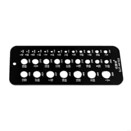 Drill Bit Size Gauge Metric and Inch Measurement Tool - C90A Fractional Drill Bit Diameter Measuring Gauge for Woodworking