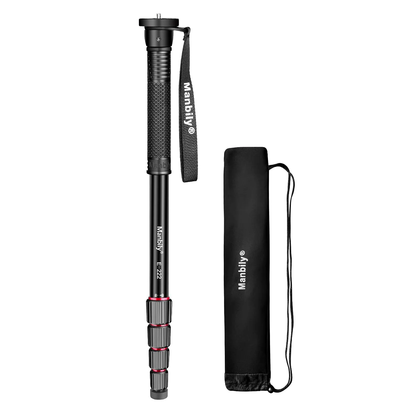 Lightweight Aluminum Camera Monopod 65 Inch - 5 Section Portable Travel Monopod for DSLR and Mirrorless Cameras