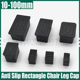 Rectangle Chair Leg Caps Rubber Furniture Feet Protector Pads Anti-Slip Silent Table Chair Floor Protection Cover 2 Pieces Set