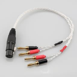 HiFi OCC Silver Plated Audio Cable XLR Female 4-Pin to 4mm Banana Plug for Speaker Amplifier High Quality Sound Transmission Multiple Lengths Available