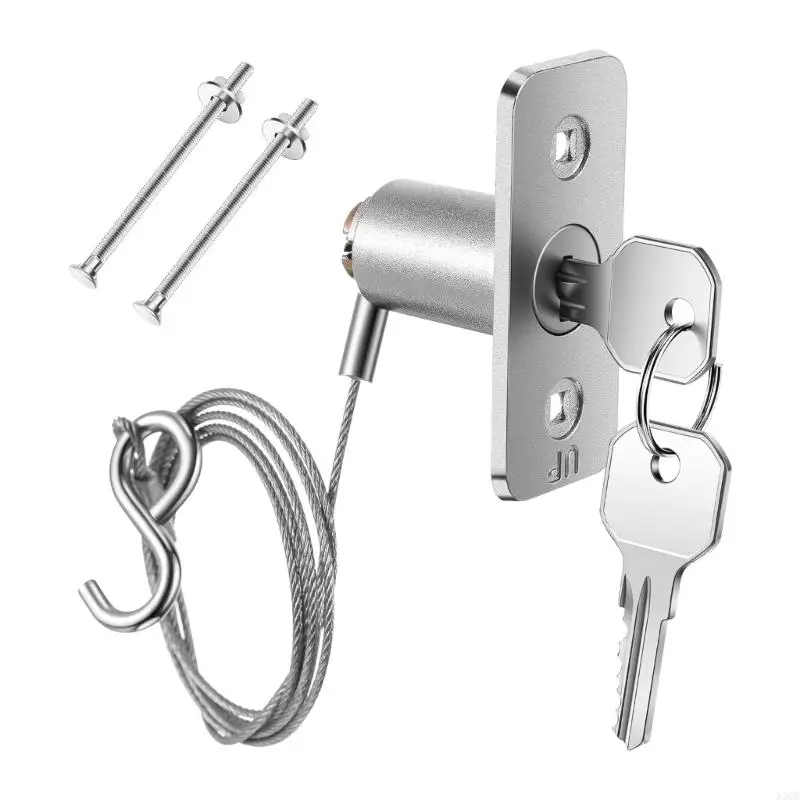 Garage Door Emergency Release Lock Kit Stainless Steel with Cable for Manual Override Operation Universal Fitting Automatic Openers