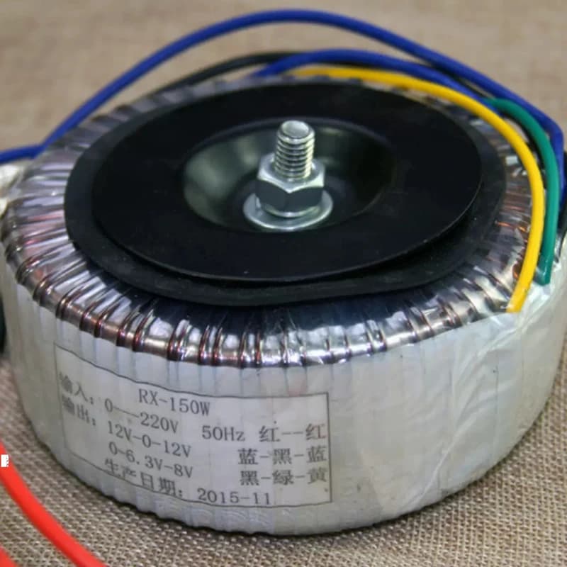 150W Toroidal Transformer Dual 12V 5.1A Single 0-6.3V-8V 1.2A Pure Copper Winding for Audio Amplifier DIY Projects