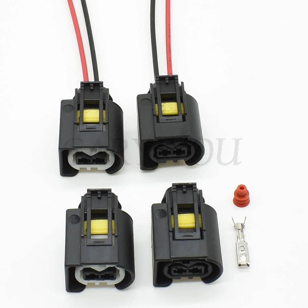 KOSTAL 2-Pin Automotive Ignition Coil Waterproof Connector - Wire Harness Female Socket Plug 9441292 50290937 for Car Damper