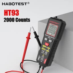 HABOTEST HT93 Digital Multimeter with Non-Contact Voltage Detector - DC 6-24V AC 600V Dual Range Tester Pen for Live Wire Ohm Hz NCV Testing