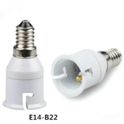 E14 to B22 LED Light Bulb Socket Adapter Converter White Lamp Holder Base Screw to Bayonet Energy Saving Lamp Base