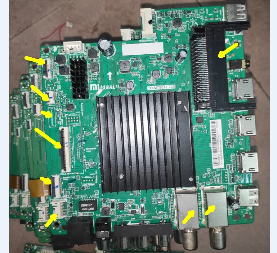 TD.MT9612.795 Network WiFi TV Motherboard with 2 High-Frequency Tuners and CI Interface - Multiple Wiring Ports Available