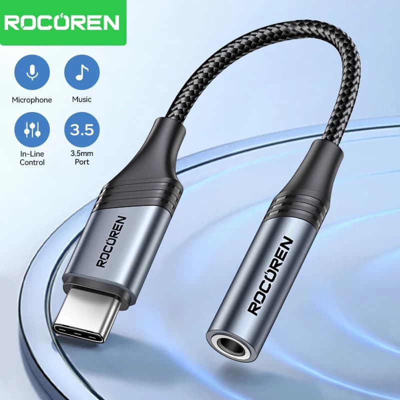 USB-C to 3.5mm Headphone Jack Adapter Cable - DAC Audio Converter for Samsung, Xiaomi, and Type-C Devices