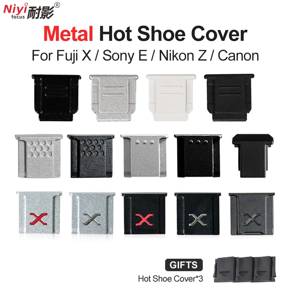Metal Hot Shoe Cover Cap for Canon R10, Fujifilm XT3, Nikon ZFC, Sony A7M4 Cameras