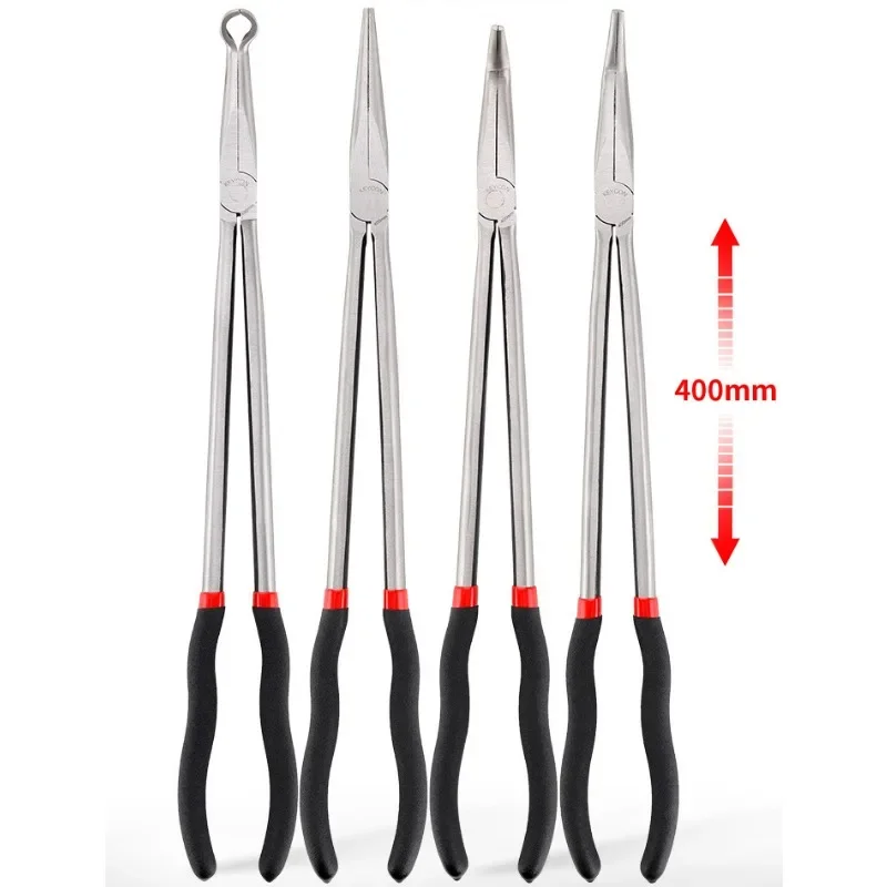 Stainless Steel Long Nose Pliers Straight Needle Nose Pliers with 25 and 45 Degree Curved Options for Electrical Work
