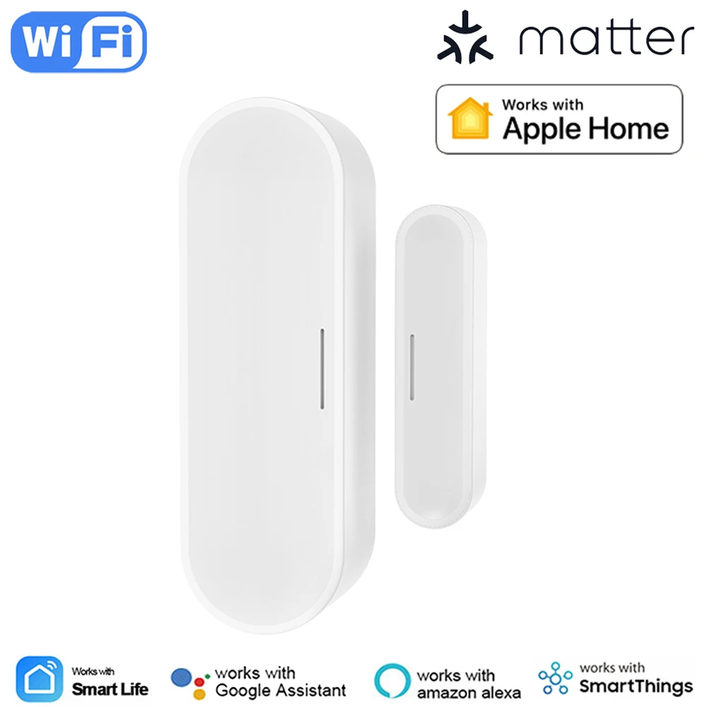 Tuya Matter Thread Door & Window Sensor — USB‑Powered Smart Home Detector (HomeKit, Alexa, Google)