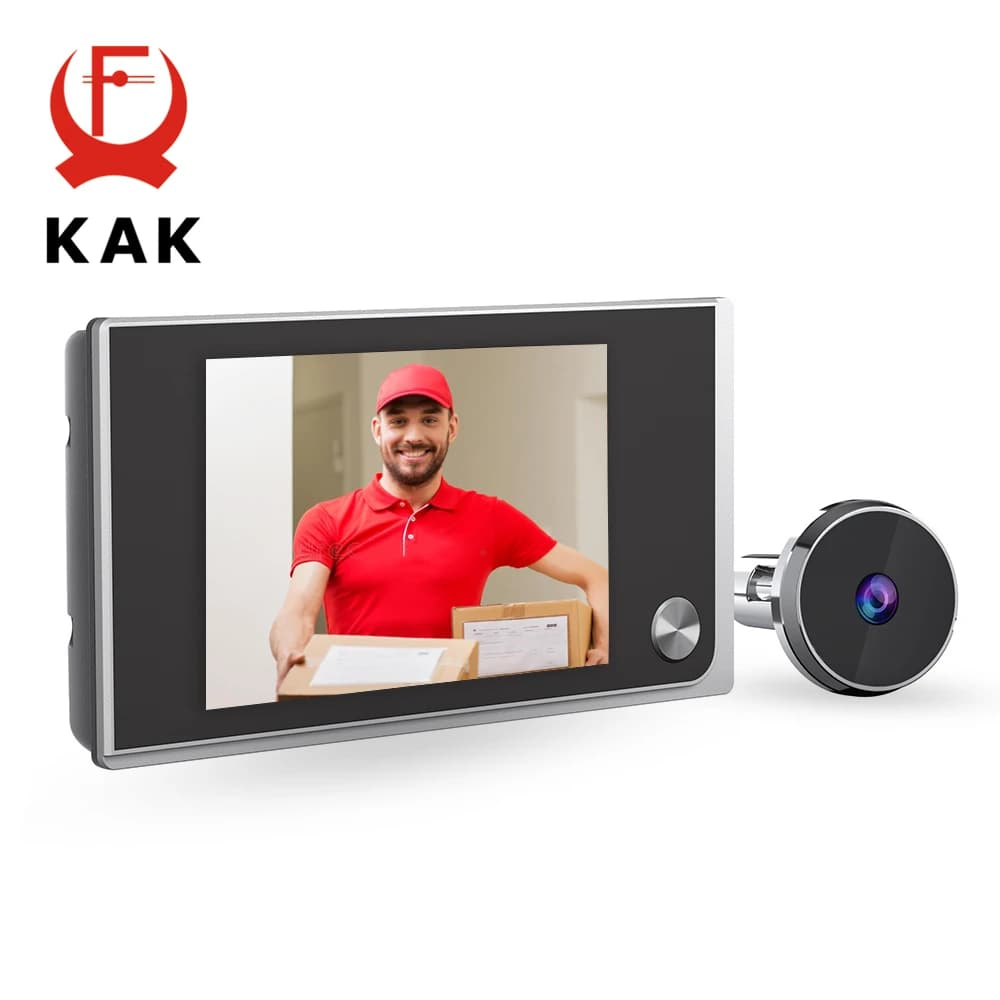 KAK 3.5" Digital Door Peephole Camera with Electronic Viewer - 120° Wide Angle HD Screen Security System for Home Safety