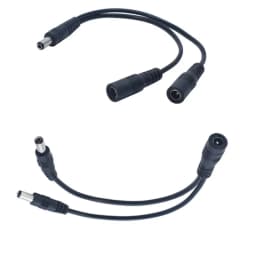 5.5x2.1mm DC Power Splitter Cable 1 to 2 Way Male Female Connector Extension for CCTV LED Strip Light Adapter